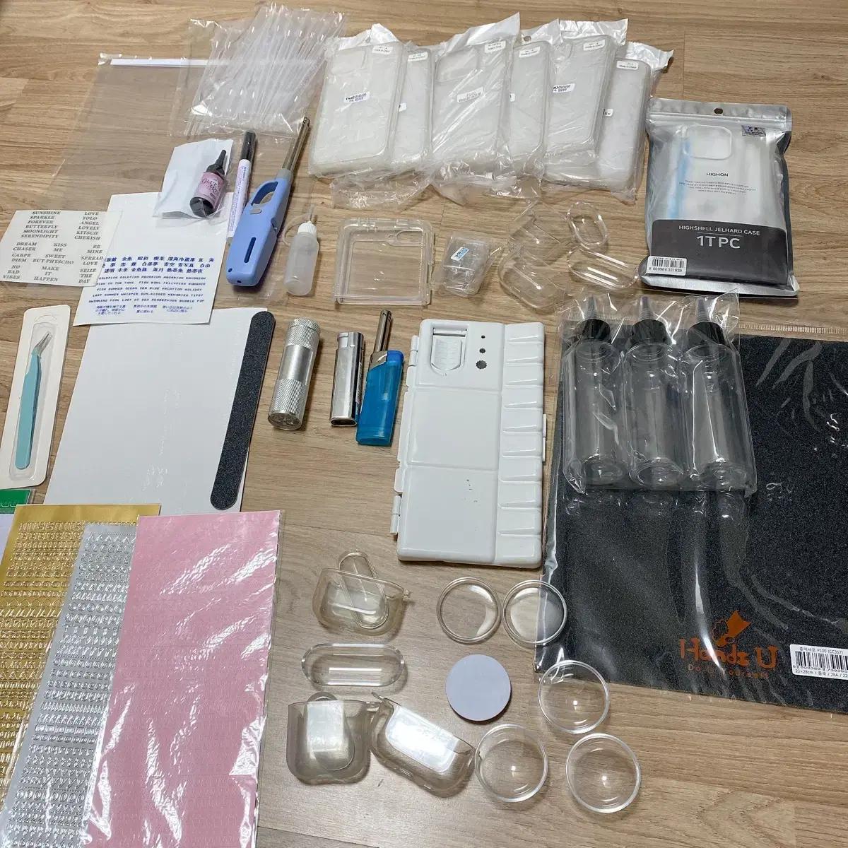 [일괄] 레진아트 재료 레진공예 파츠 마진 스티커 몰드 폰케이스 에어팟