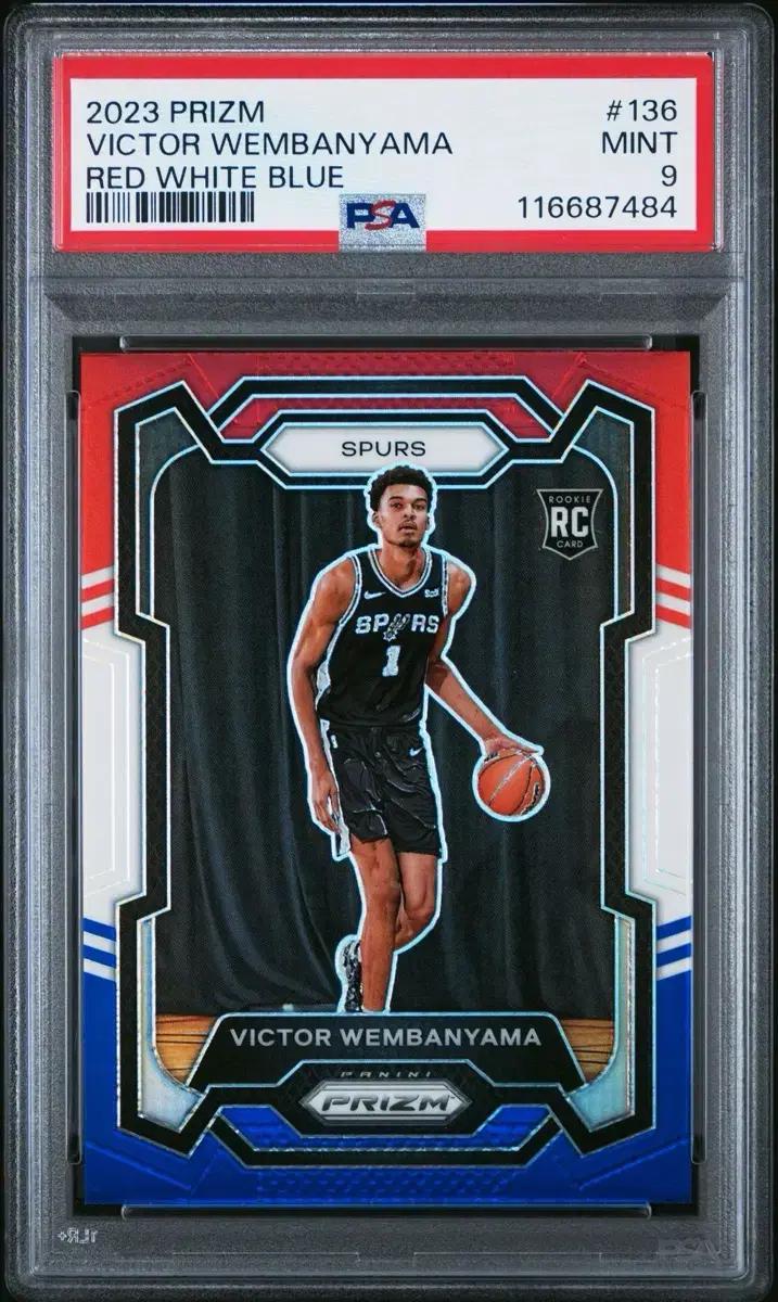 2023-24 프리즘 빅터 웸반야마 Red White Blue psa 9