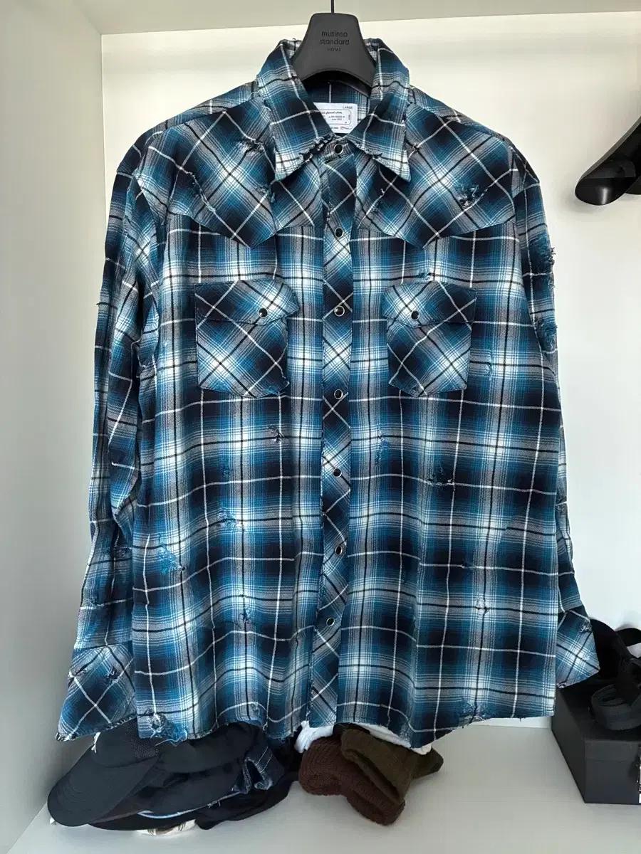 라푸 rafu 미야기히데타카 웨스턴셔츠 L