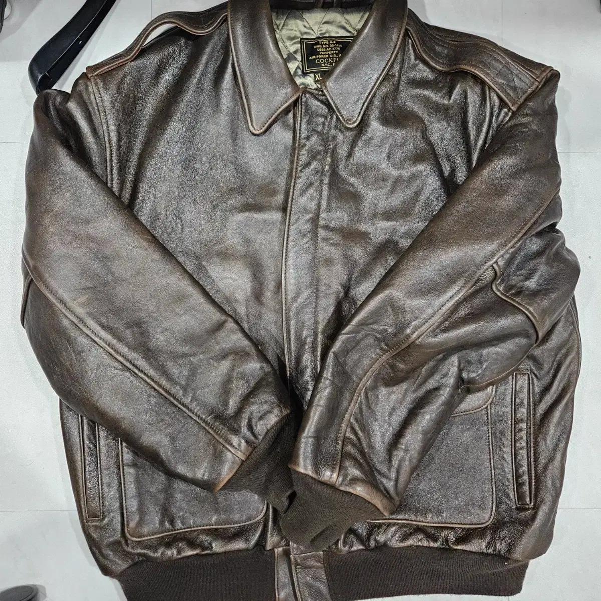 COCKPIT USA A-2 가죽 자켓 XL