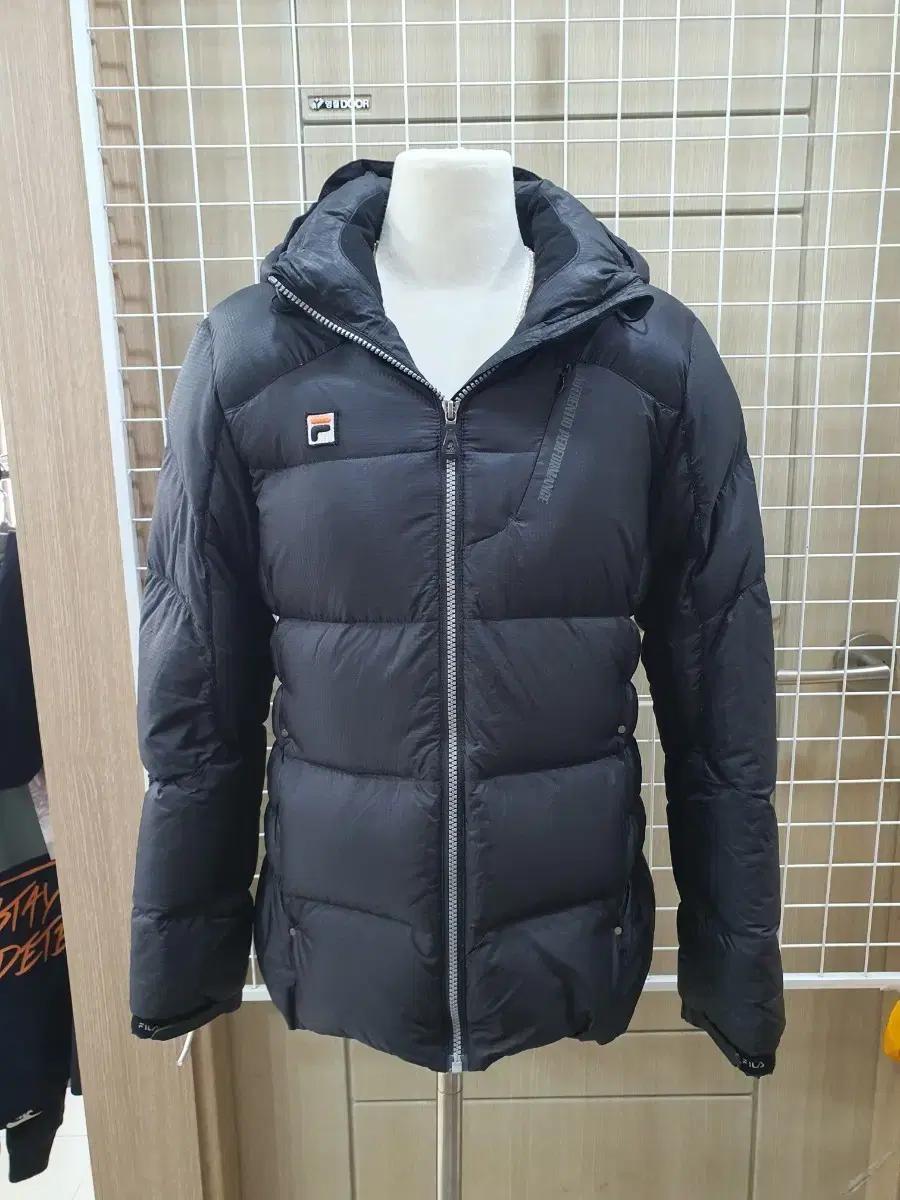 FILA 필라 블랙 패딩 점퍼 후드 탈부착