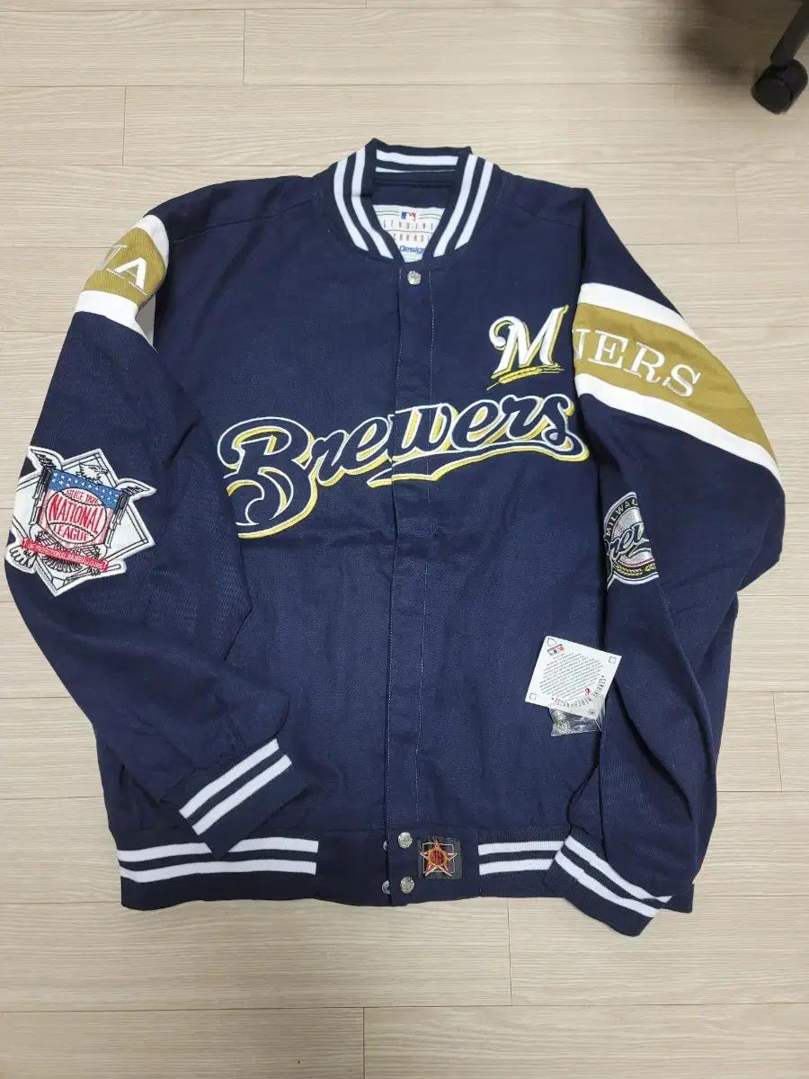 [XL] 제프해밀턴(jh design) 밀워키 브루어스 mlb 자켓