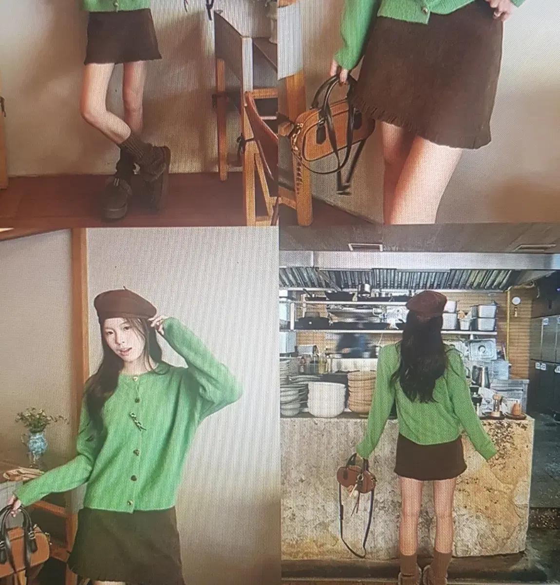 (해외배송)겨울 코듀로이 브라운 미니스커트