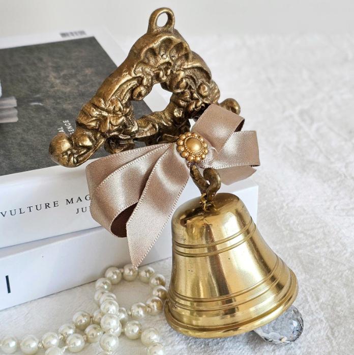 [무배] 크리스마스 주물 엔틱 유럽풍 자석 도어벨 성탄 현관종 문종 장식