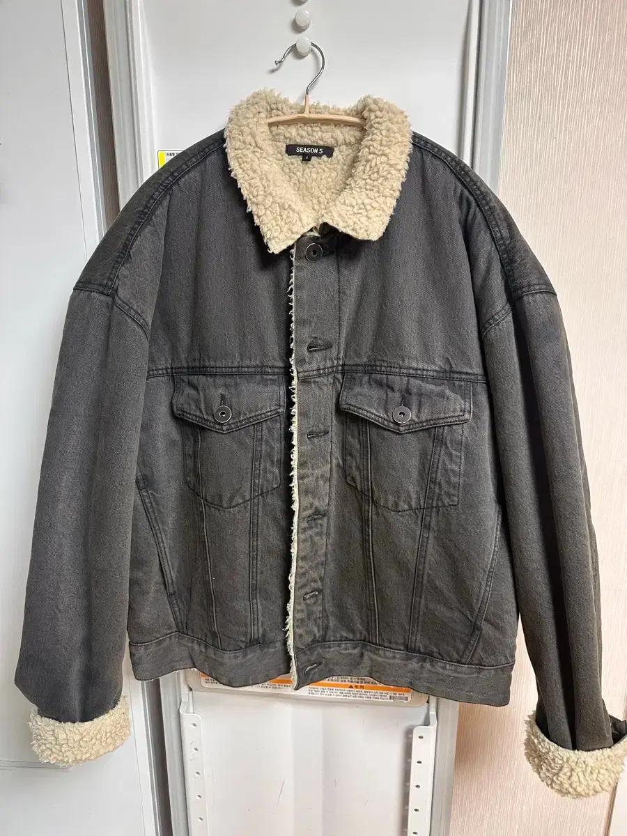 이지 시즌 5 쉐르파 데님 자켓 잉크