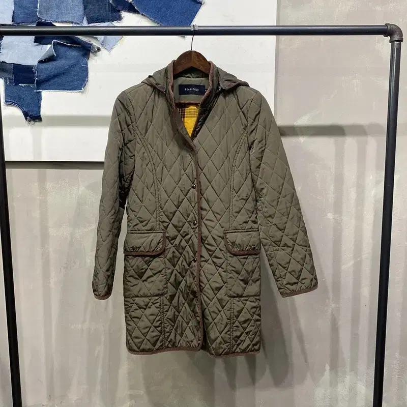 (95) 빈폴 여성 캐주얼 퀼팅 롱 경량패딩 자켓