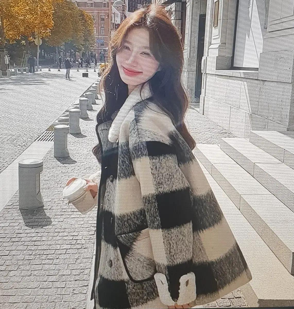 (해외배송) 체크 무늬 겨울 코트 ~4XL 까지