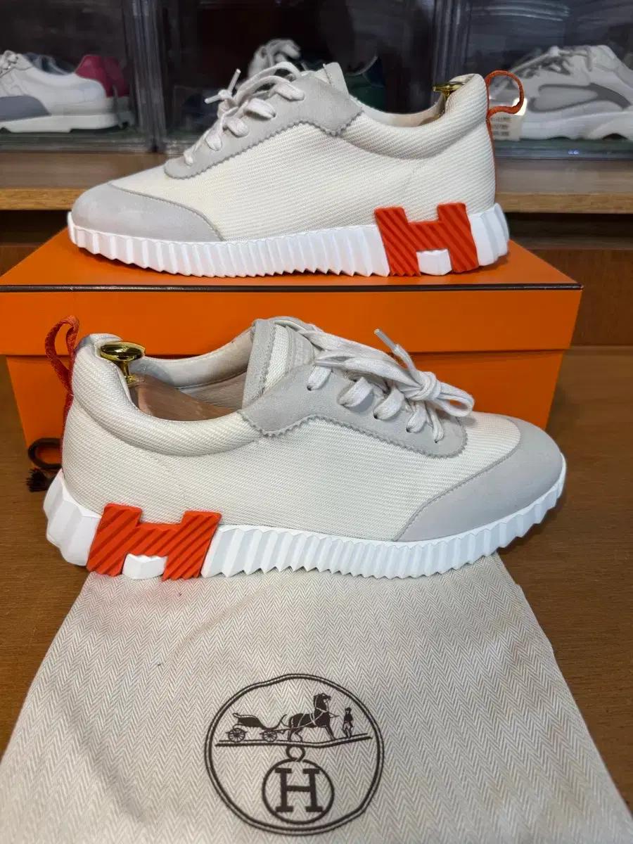 42/270) 에르메스 바운싱 블랑오렌지 스니커즈