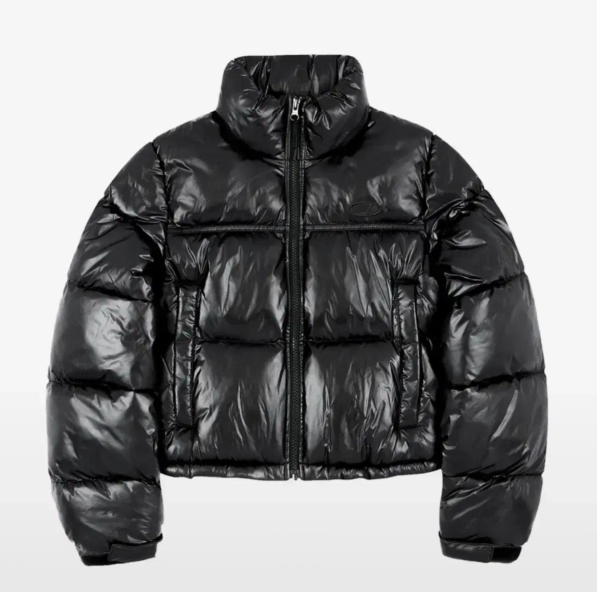 오드스튜디오 글로시 에코 푸퍼 숏패딩 블랙