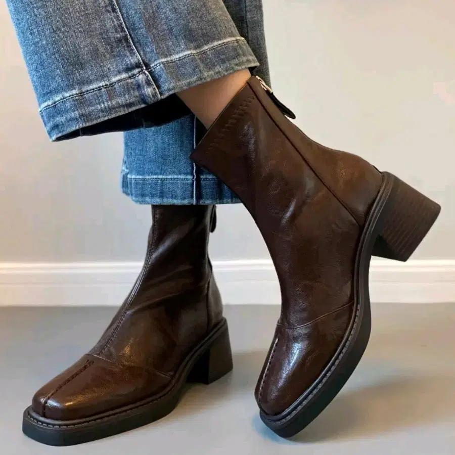 여성겨울부츠/첼시부츠/숏부츠/미들힐6cm/ 225~250