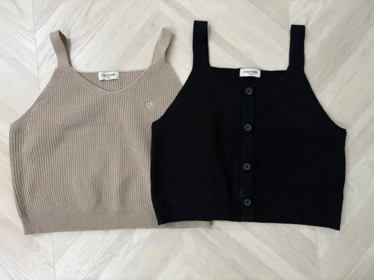 꺼사렐 니트 뷔스티에 세트 (블랙. 베이지)