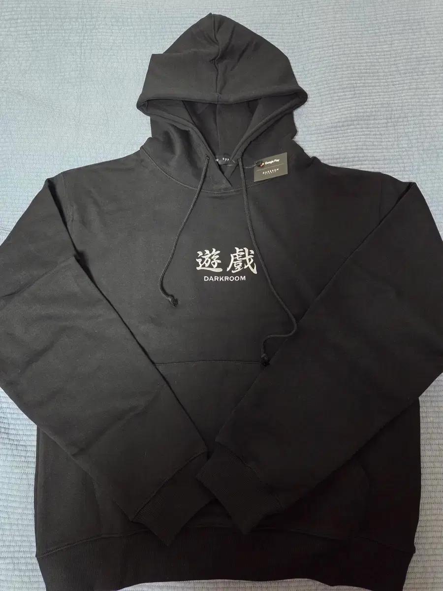 지스타 darkroom 다크룸 구글플레이 콜라보 블랙 후드티 L