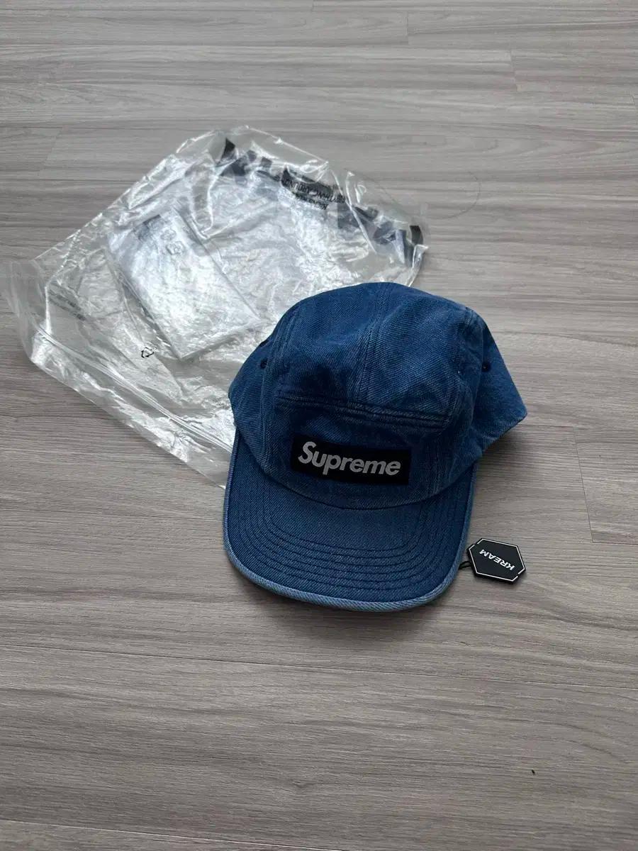 슈프림 워시드 치노 트윌 캠프캡 데님 24fw