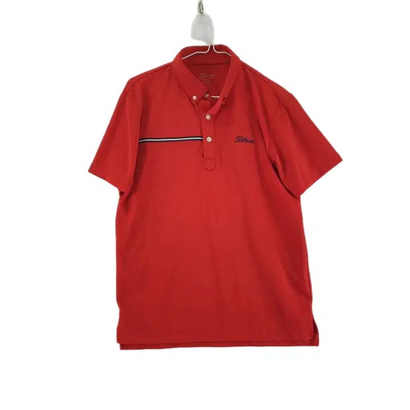 TITLEIST 남L 레드 반팔 카라티셔츠 K7440