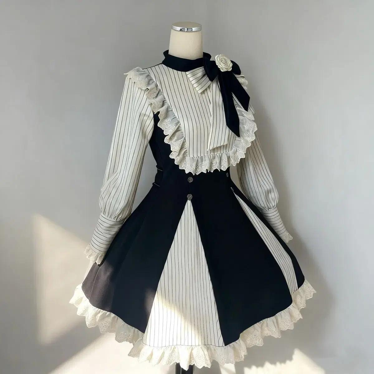 로리타 패션 정요 학원풍 원피스