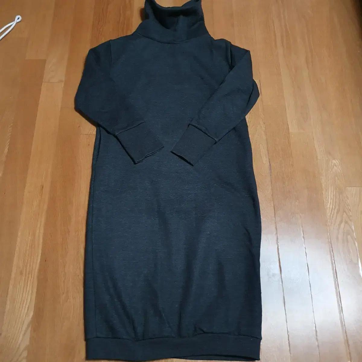 겨울 기모 목폴라 맨투맨 롱원피스 차콜66