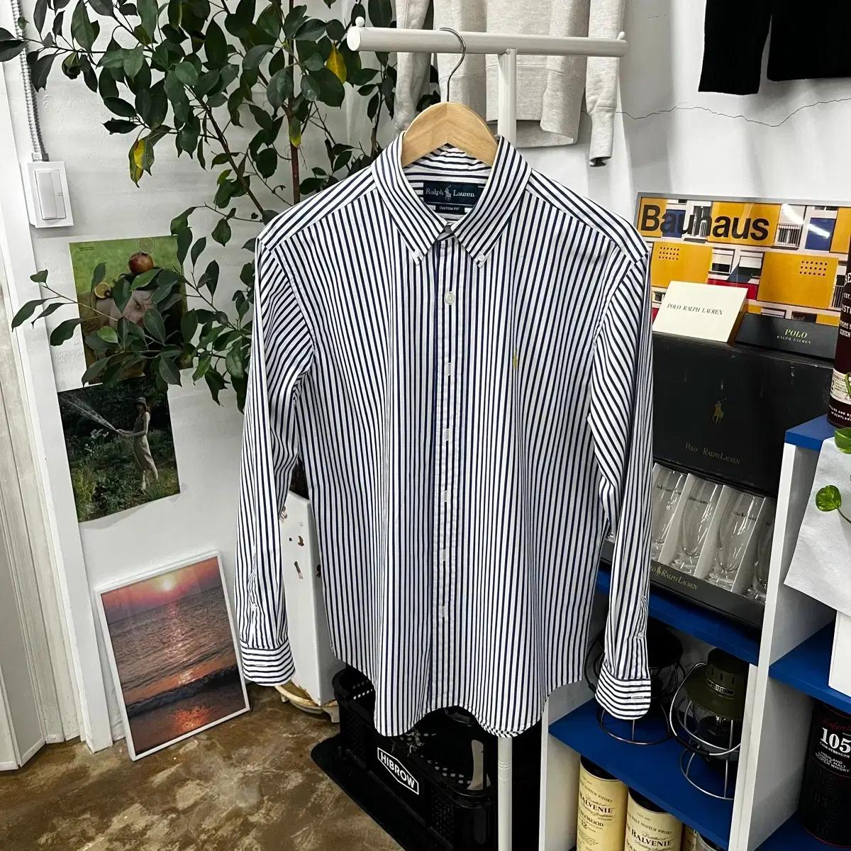 폴로랄프로렌 버튼다운 스트라이프 셔츠 L