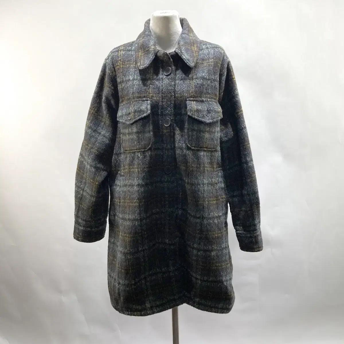 쿠카이 여성 오버핏 체크코트 최상 100 영구제