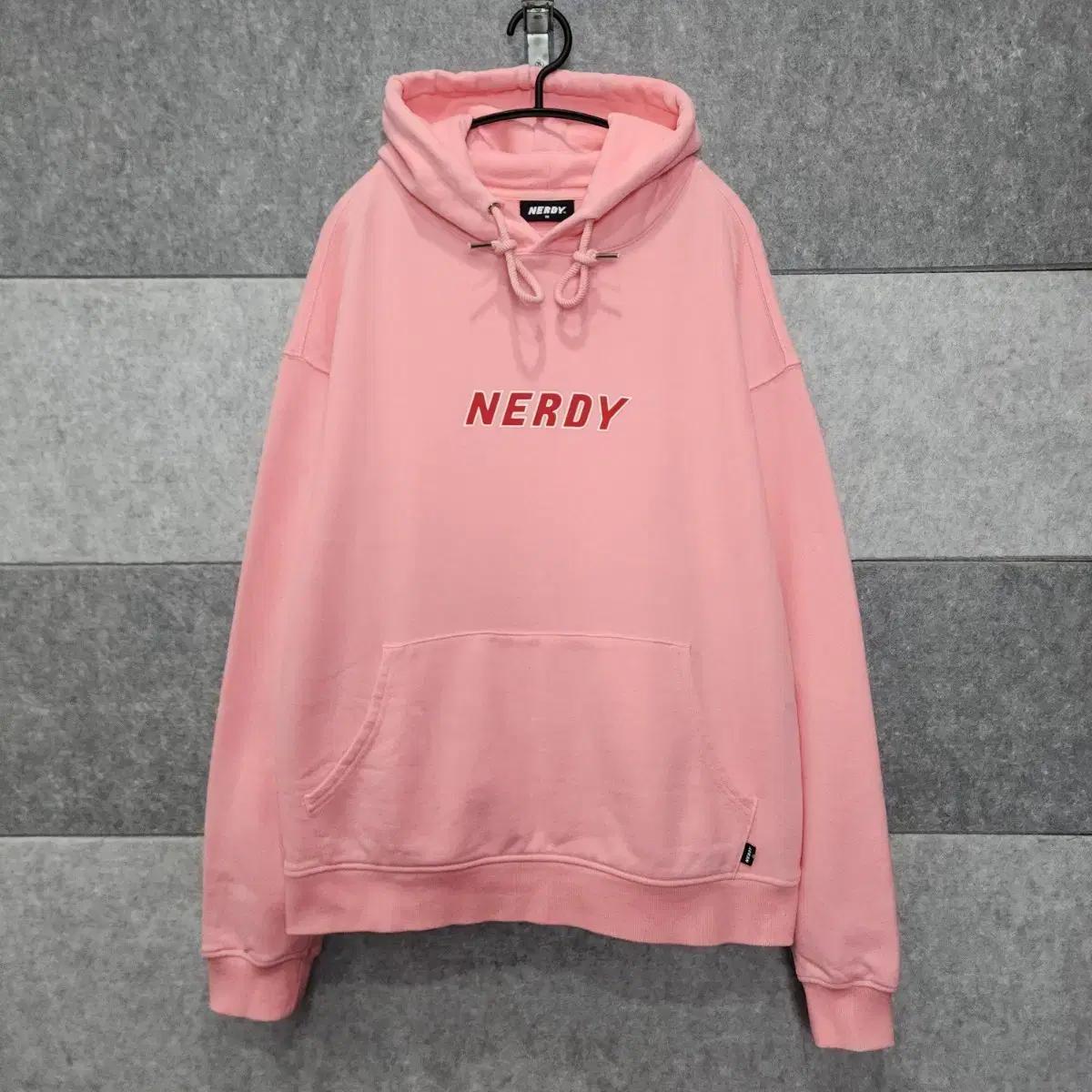 널디 NERDY 스몰 로고 남녀공용 후드티 (사이즈 M)