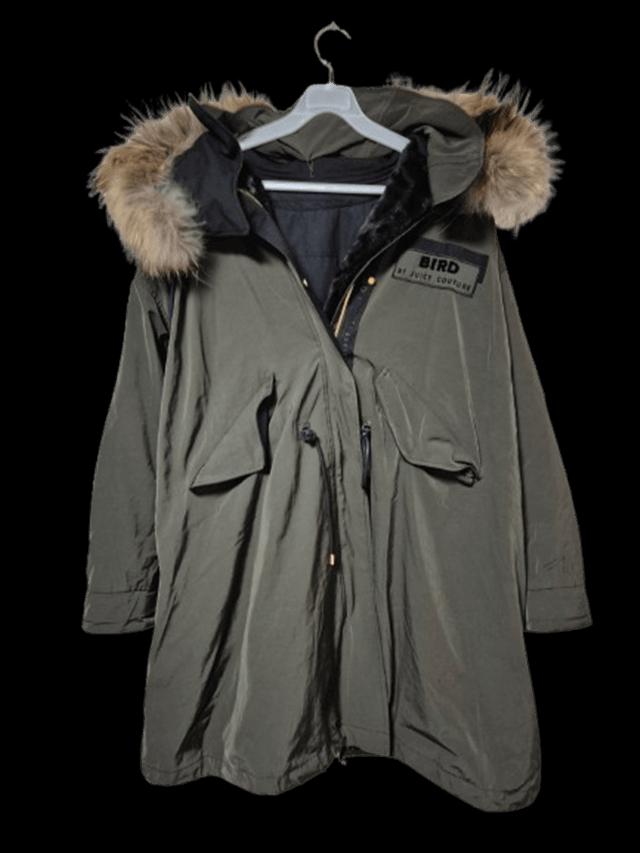 버드바이쥬시꾸뛰르 한섬정품 너구리털퍼 여성겨울후드패딩야상점퍼코트82-94