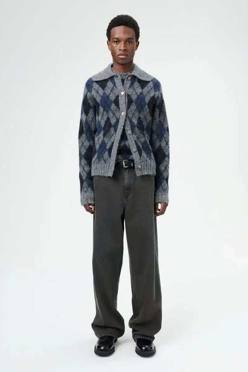 아워레가시 이브닝폴로 소프트듀크아가일 가디건48사이즈