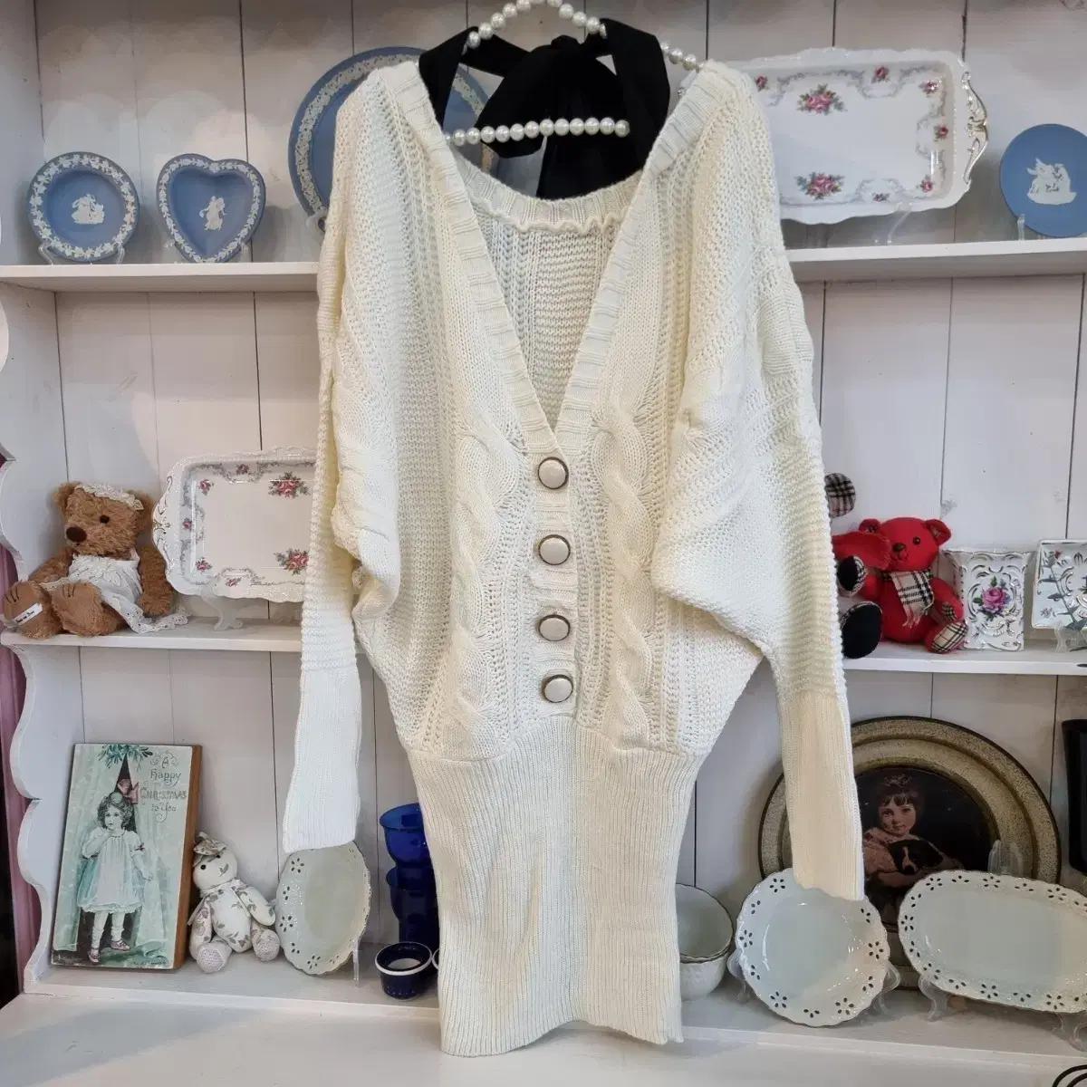 빅리본 백리본 케이블 니트원피스