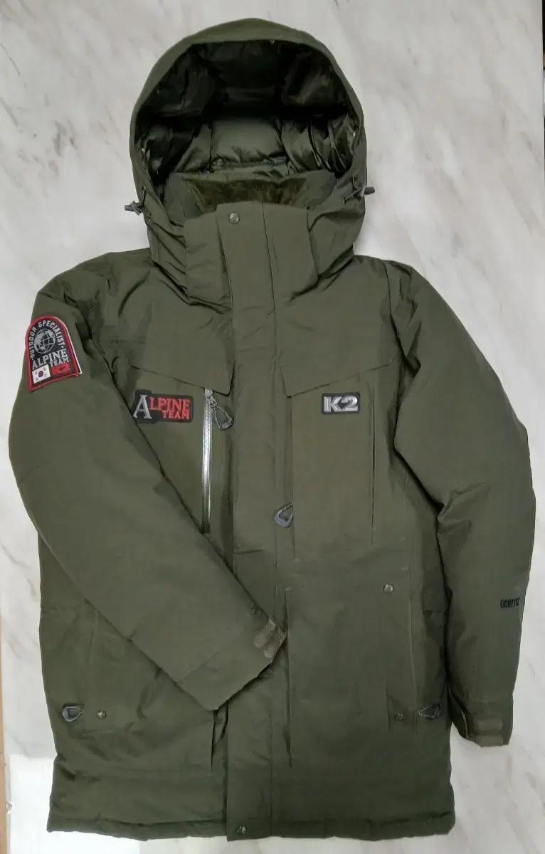 케이투 알파인팀 고어텍스 남성 구스다운 후드패딩 100 코오롱 케나다구스