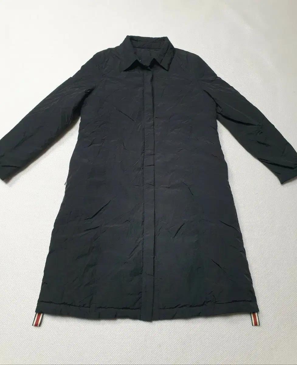 ROOM9 블랙 롱 경량패딩 코트 (트리밍 디테일) 55 여성85