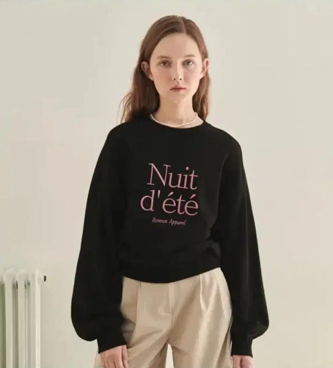론론 nuit d ete sweatshirt black 맨투맨