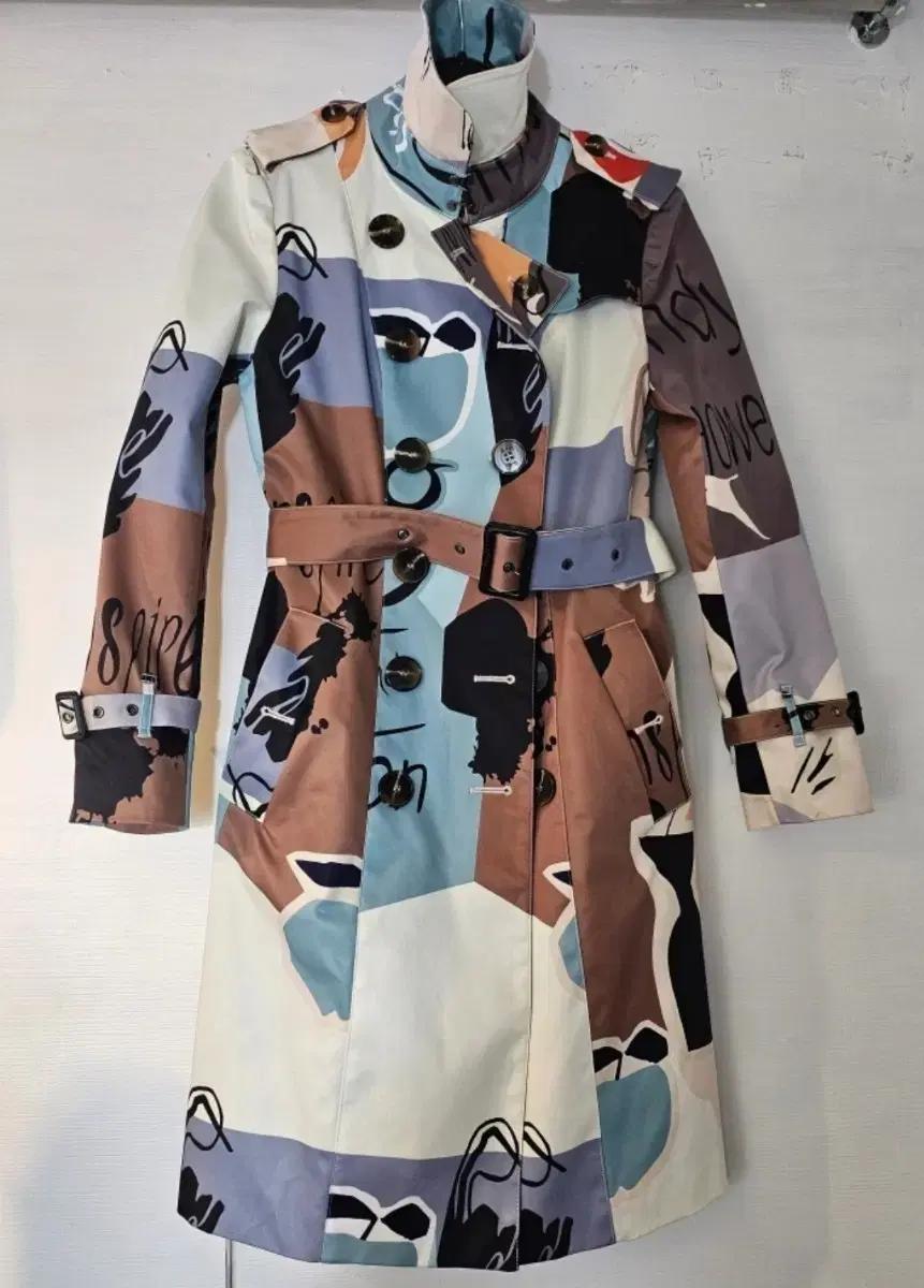 패턴 트렌치 코트 롱코트 55