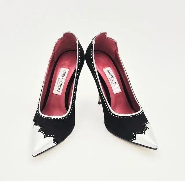 [중고명품셀렉트]지미추(JIMMY CHOO) 블랙 스웨이드 실버 메탈릭