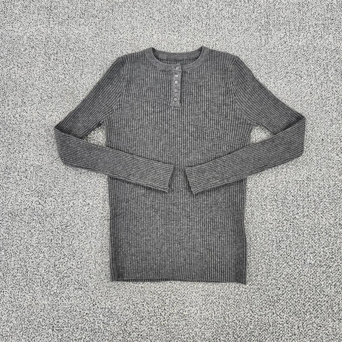 [F] 디자인바이서울 여성 그레이 골지 니트 스웨터 1104JM1