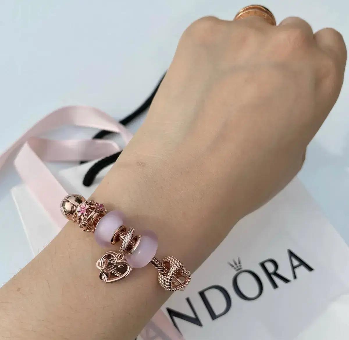 판도라 로즈골드 팔찌 세트