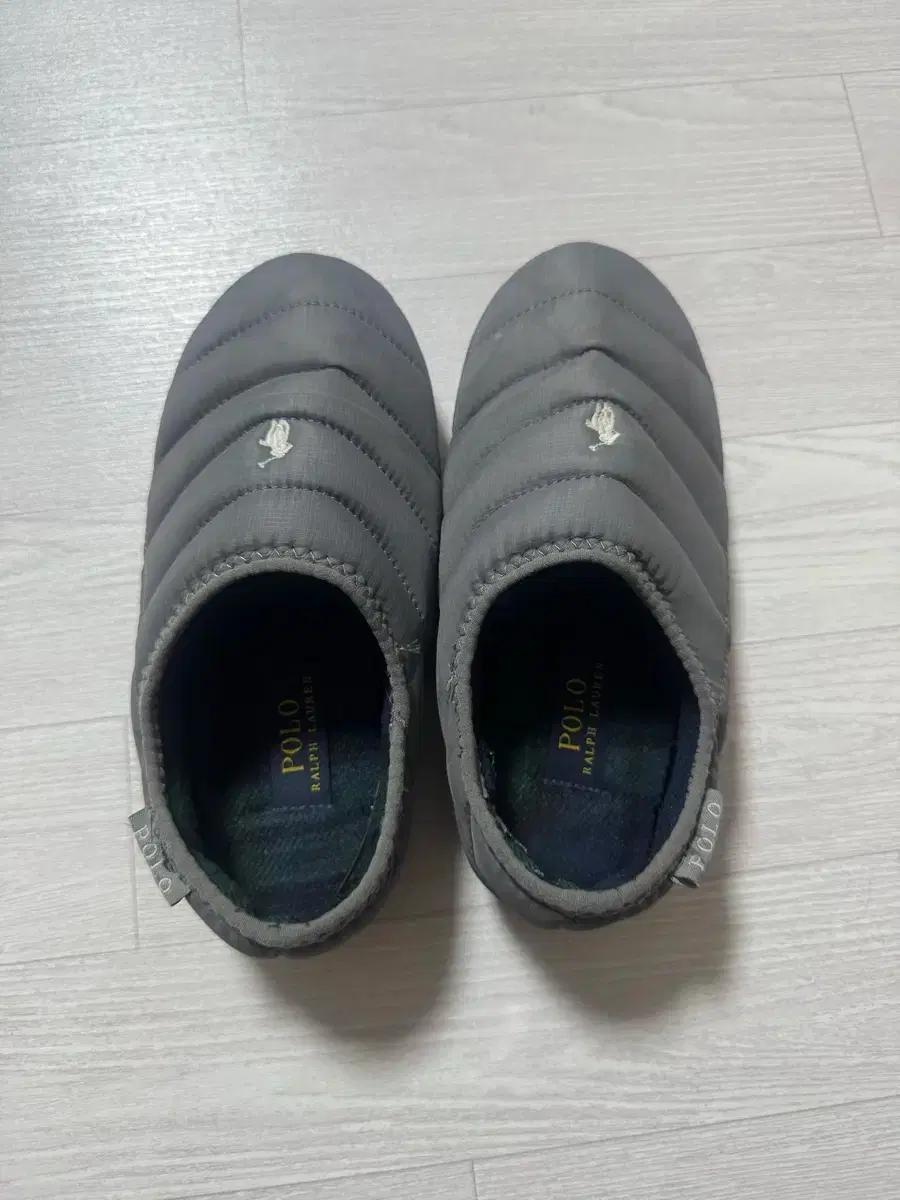 폴로 랄프로렌 패딩 슈즈 그레이