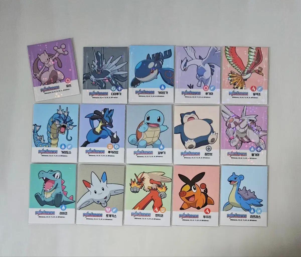 포켓몬 나쵸칩 홀로그램  투명 스티커 일괄판매