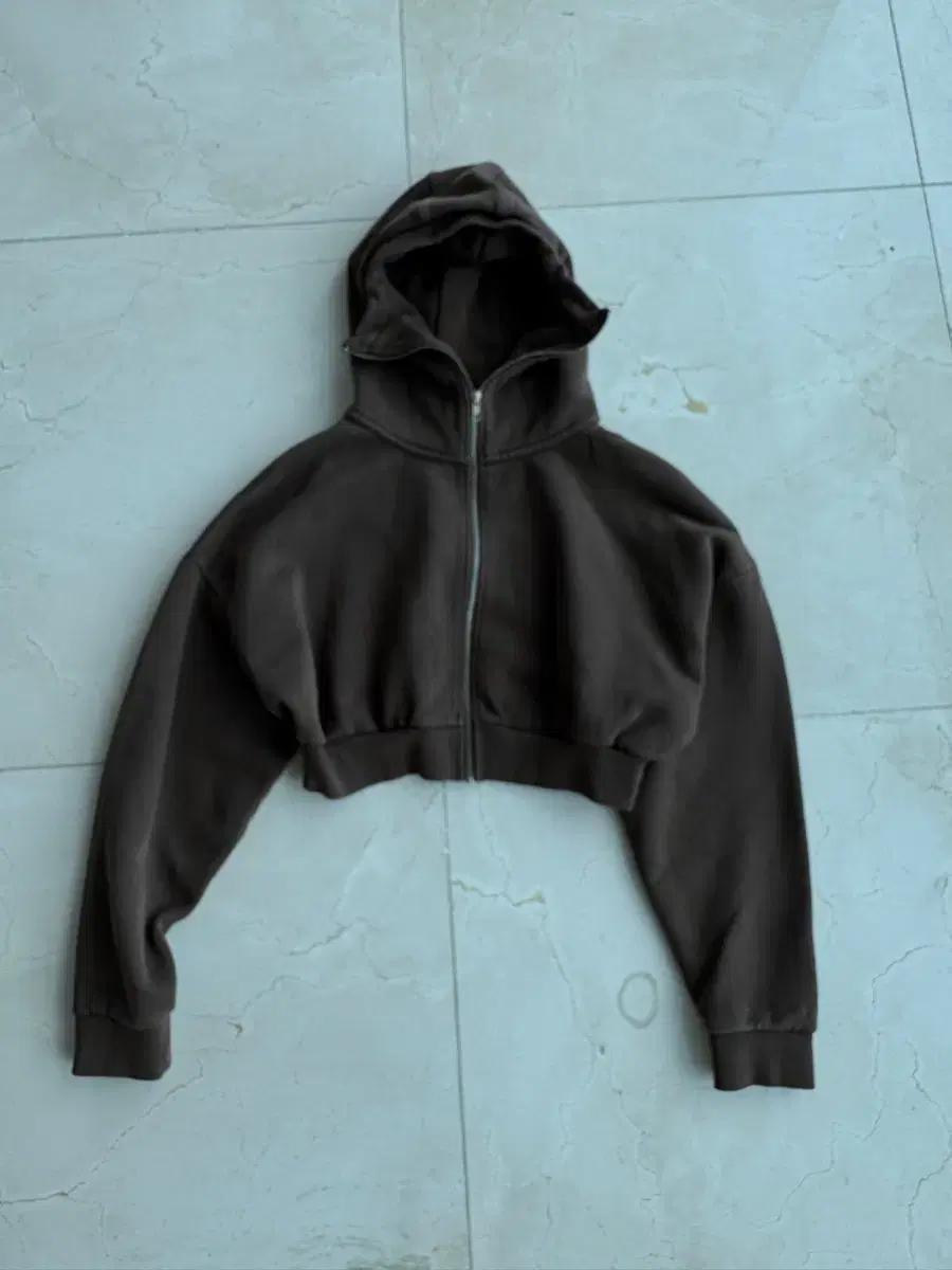 엔타이어 스튜디오 Entire Studios 크롭 후드집업 브라운 xs