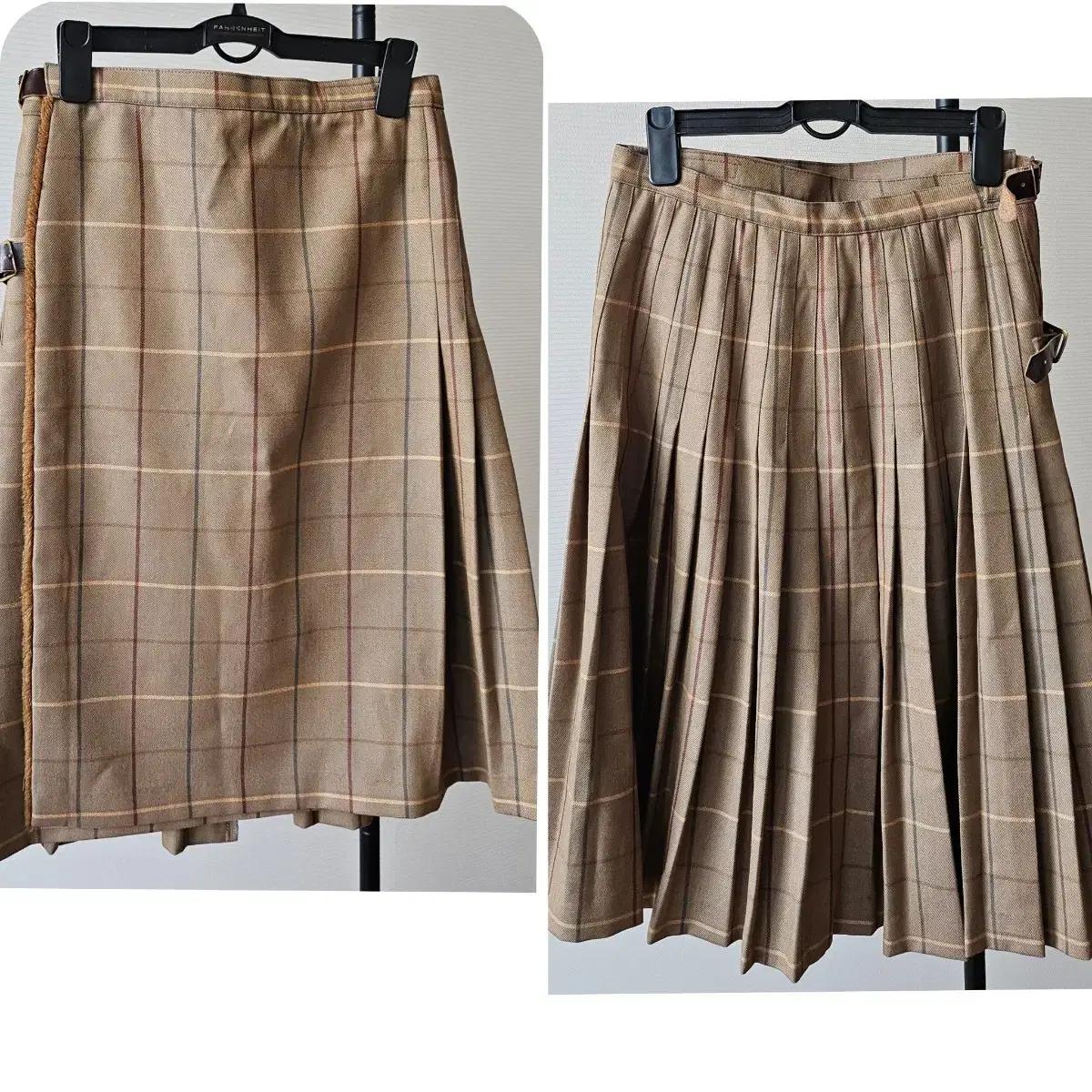 Burberrys(S~M)체크 플리츠 스커트