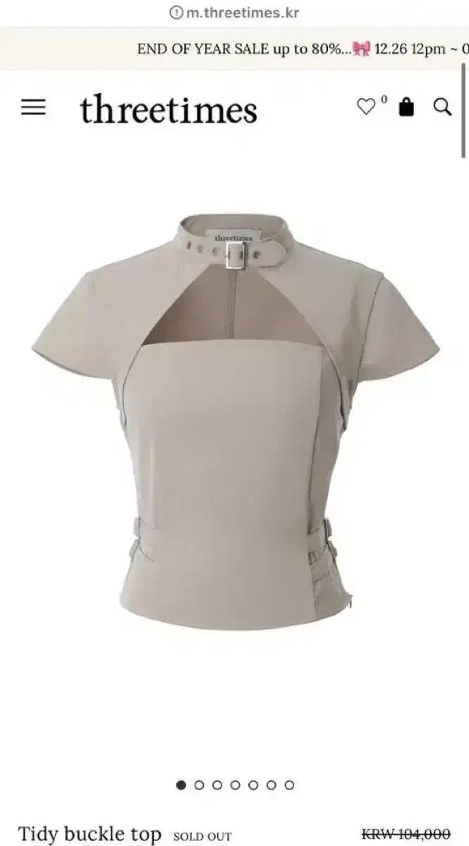 threetimes 타이디 버클 탑 쓰리타임즈 tidy buckle