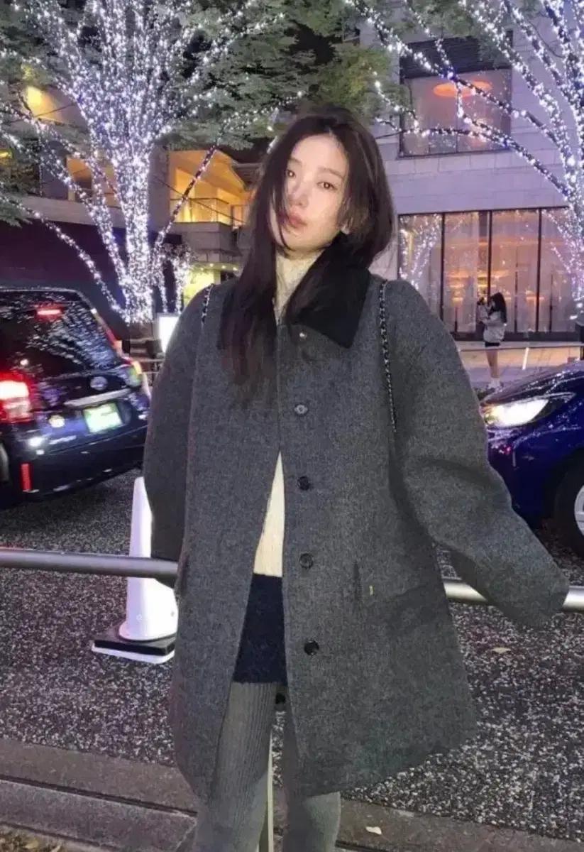 더바넷 코듀로이 헤링본 코트