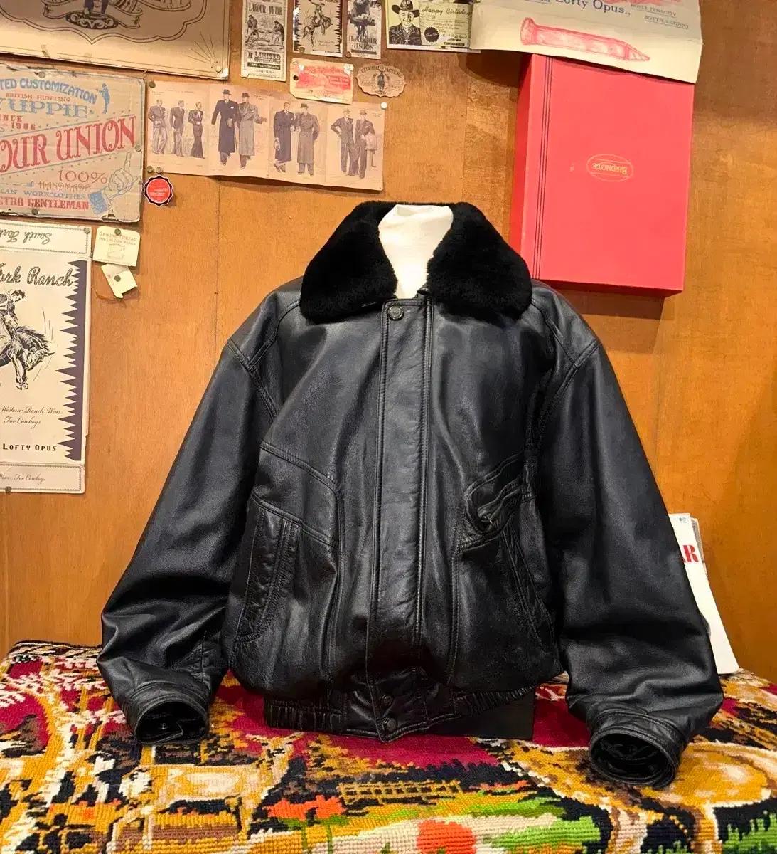 455/(2XL) 봄버자켓 가죽자켓 가죽봄버 레더자켓 항공점퍼 블루종