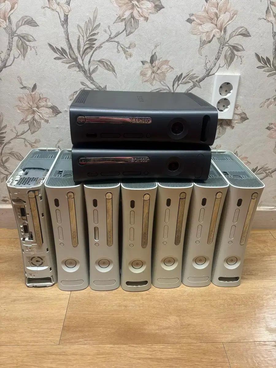 Xbox 360 콘솔 9개 일괄 부품용.