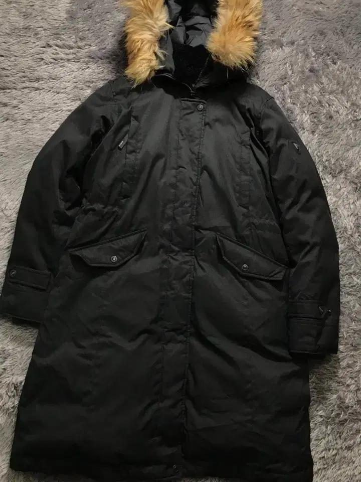 [여성 L]# 블랙야크(BLACK YAK) 라쿤퍼 다운 패딩 자켓