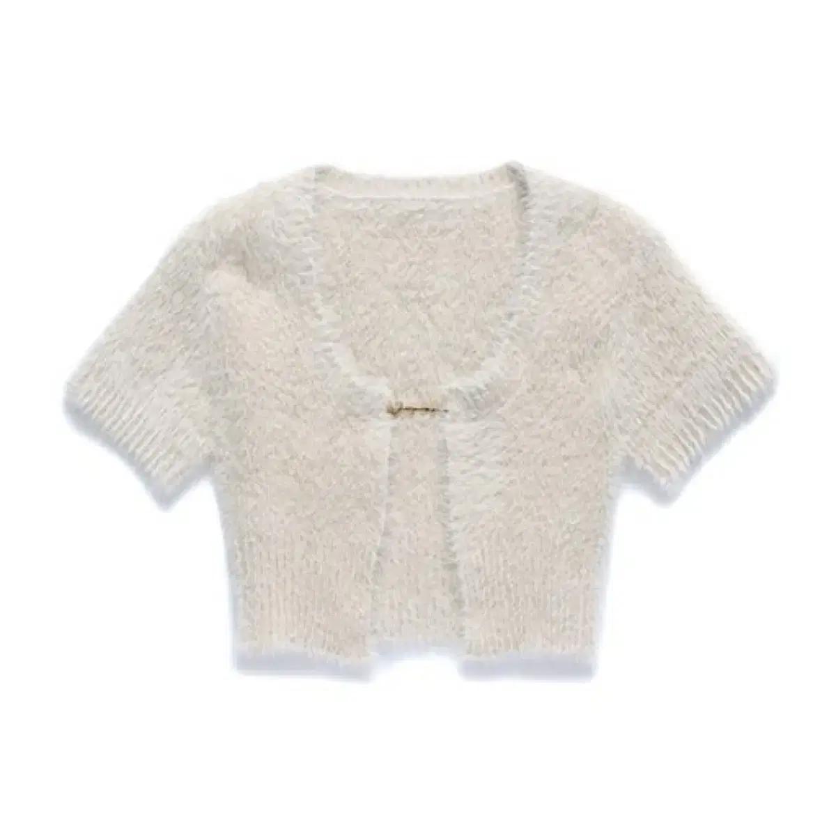 자크뮈스 Jacquemus 라 마유 니브 플러피 참 로고 가디건