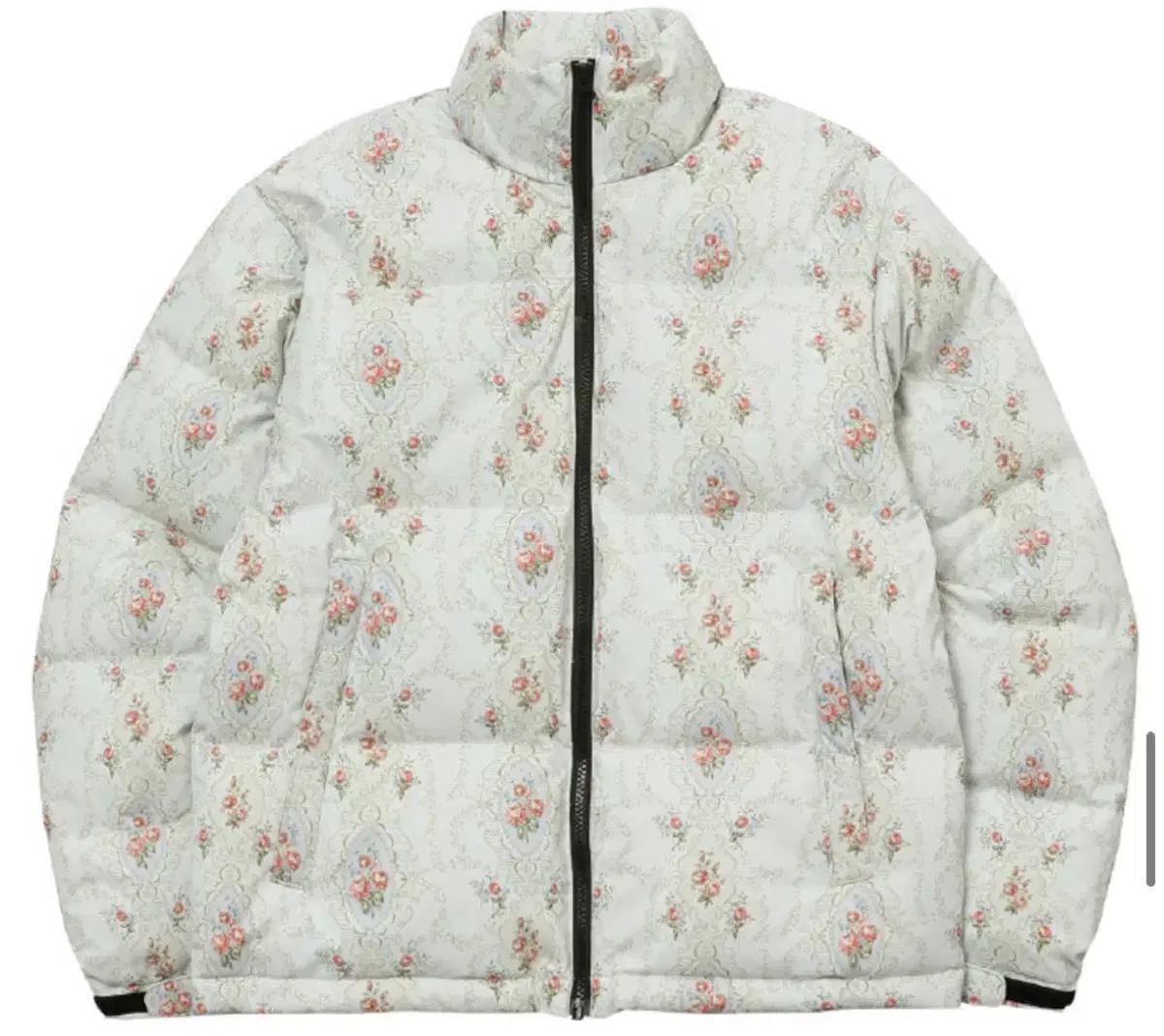 cec 플로랄 다운 파카 패딩 양지뢰 스나계 아우터 점퍼 빈티지
