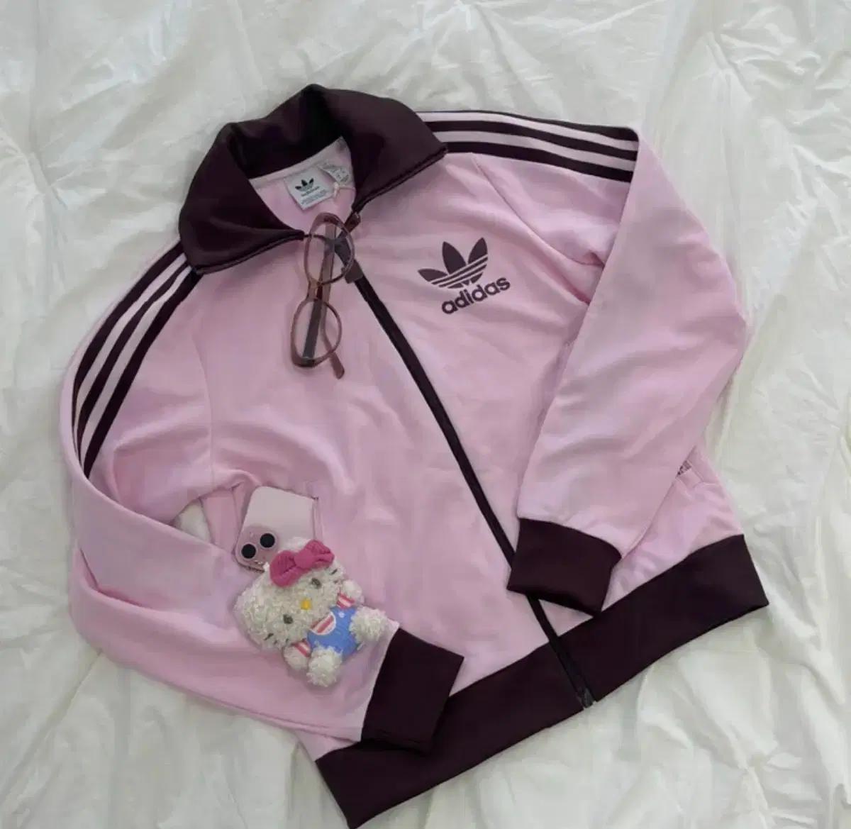 아디다스 베켄바우어 핑크 트랙탑 s