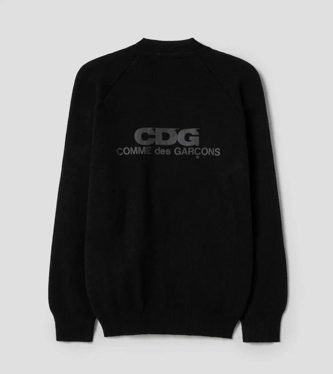 CDG 스코틀랜드 브이넥 스쿨 가디건(블랙)