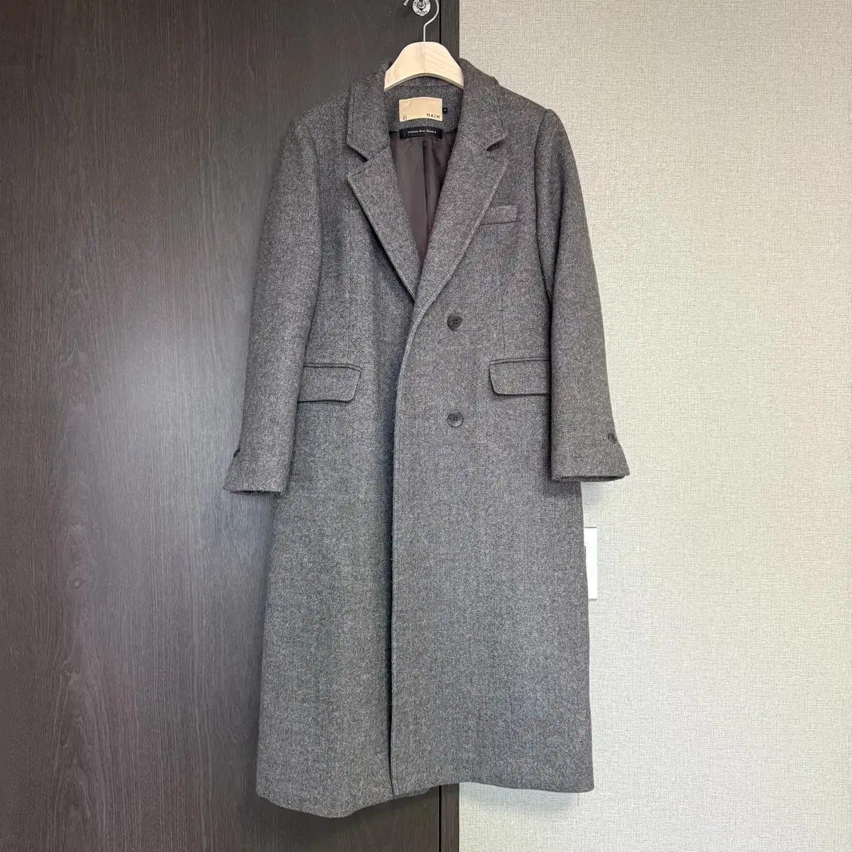 [Free]아틀리에나인 울 블렌디드 여성 코트/헤링본