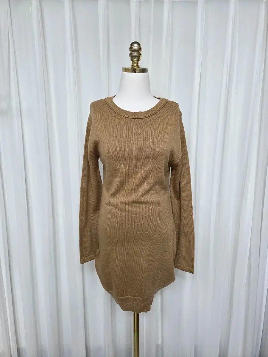 새)제평 울 60퍼 언발란스 니트 여성 원피스 스웨터 모 혼방 캐주얼