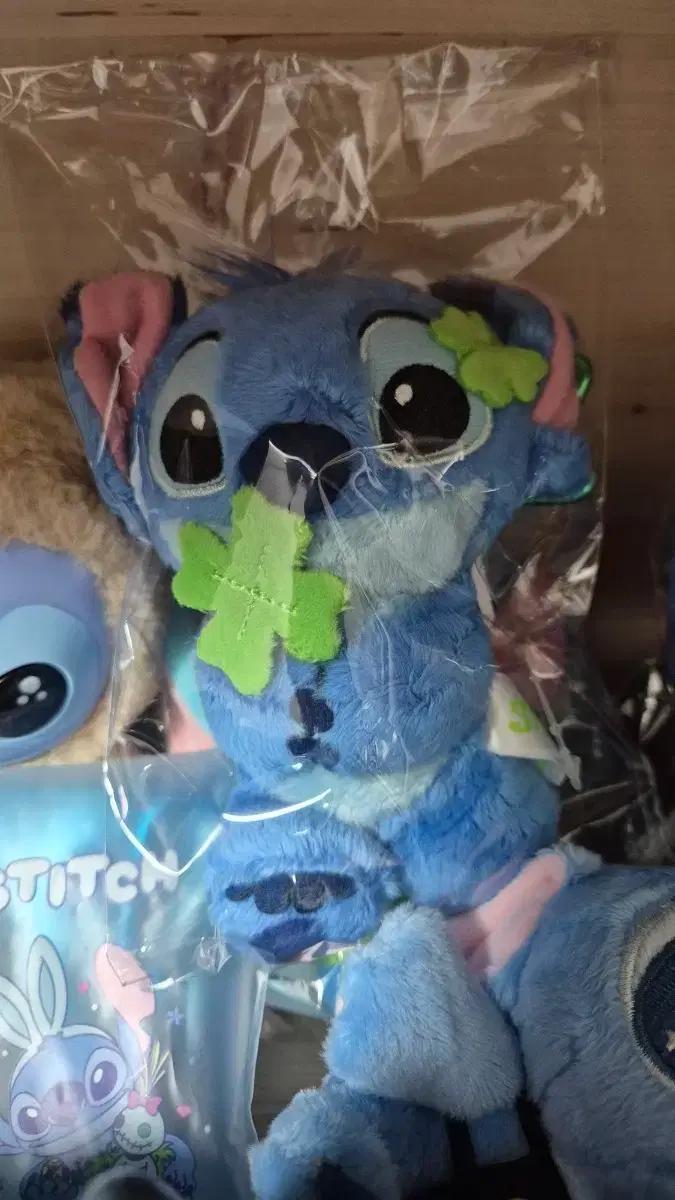 디즈니 cgv 네잎클로버 스티치 인형,인형