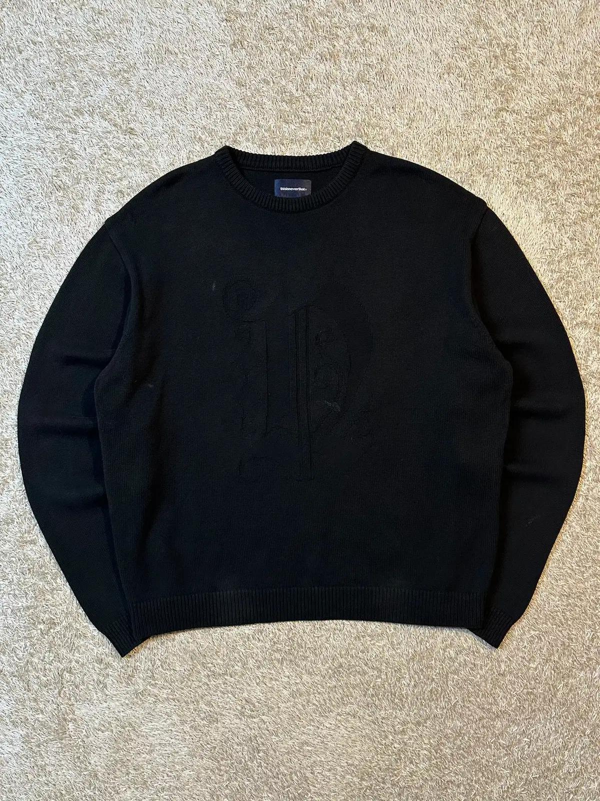 [XL] 24FW 디스이즈네버댓 Fortuna N-Logo 니트 블랙